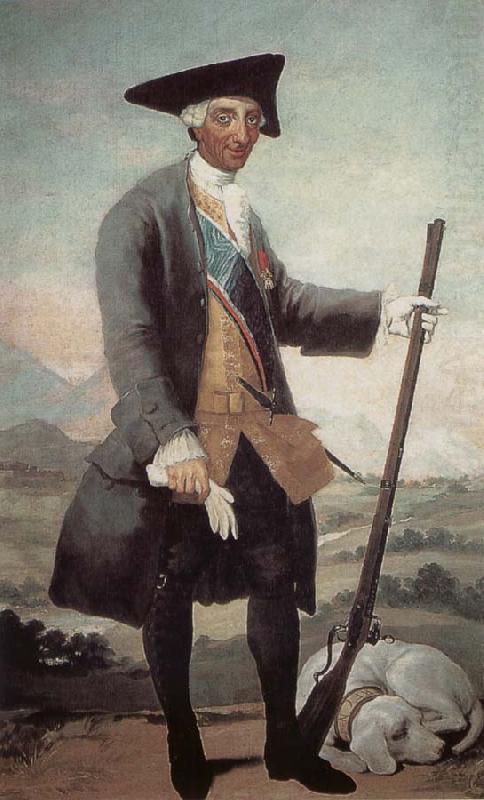 Francisco Goya Portrait of Charles III in Huntin Costume oil painting picture